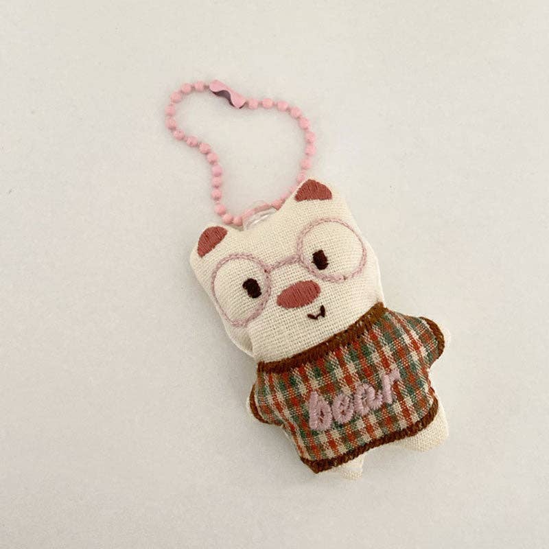 Dipped Shop - Vendita all'ingrosso Portachiavi - Donna - Ciondoli per Borsa con Portachiavi di Animali di Peluche Carini DP25F5840