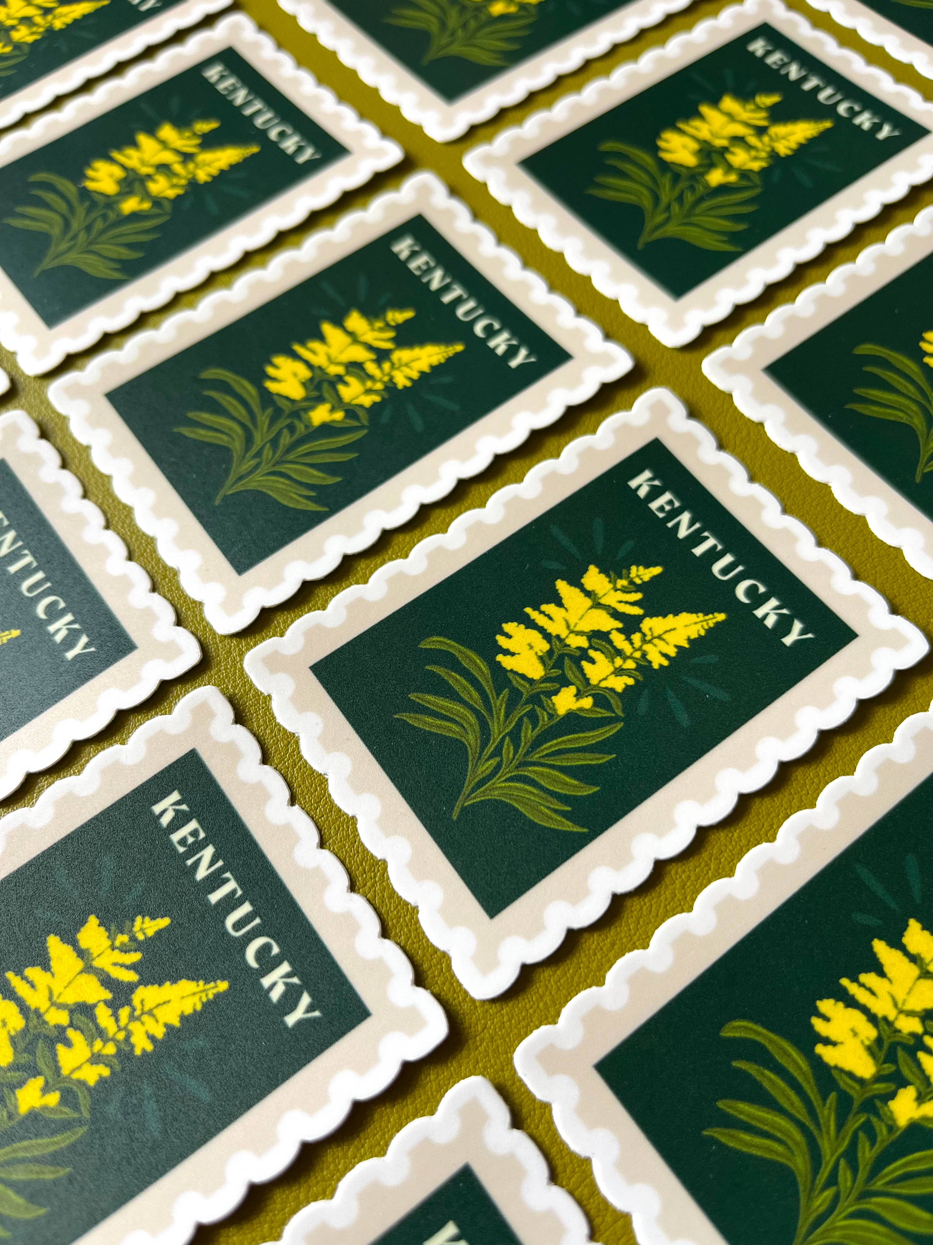 Jessica Holly Creative - Wholesale Sticker - Kentucky State Flower Stamp Style Vinyl Sticker, 2.5in3