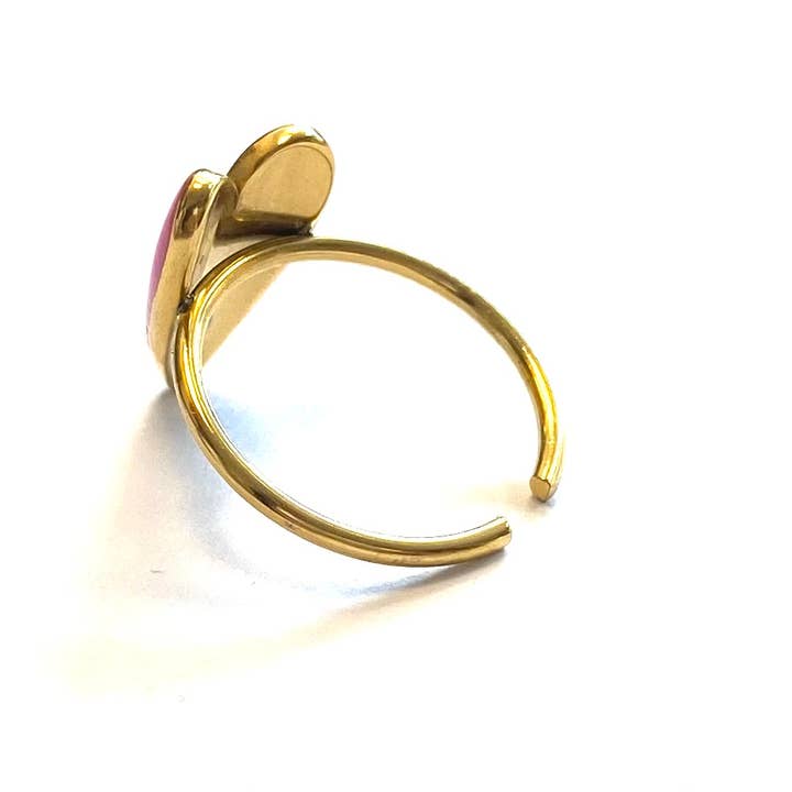 Chic Le Freak - Wholesale Cocktail/Statement Ring - Pink heart ring1