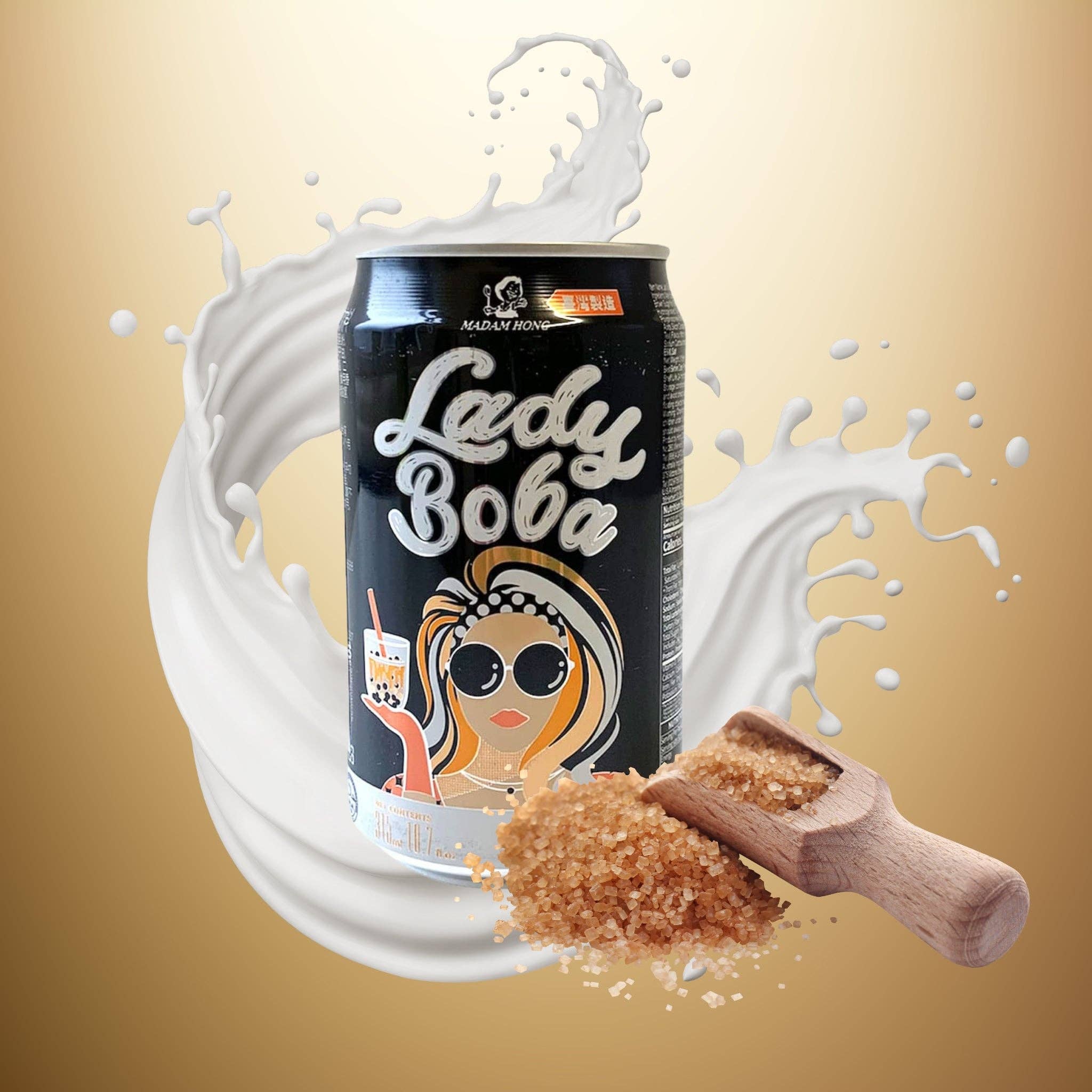 utoppa GmbH - Wholesale Iced Coffee/Cold Brew - Lady Boba Bubble Tea Drink Brown Sugar 315 ml1