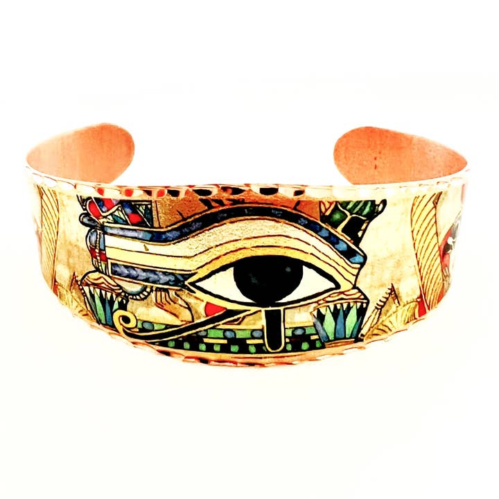 COPPER ARTS INC. - Wholesale Cuff Bracelet - BEG 02 Ancient Egyptian Eye of Ra Bracelet
