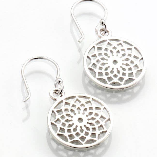 El Expreso de Oriente - Wholesale Dangle Earrings - Silver Mandala Pendant0