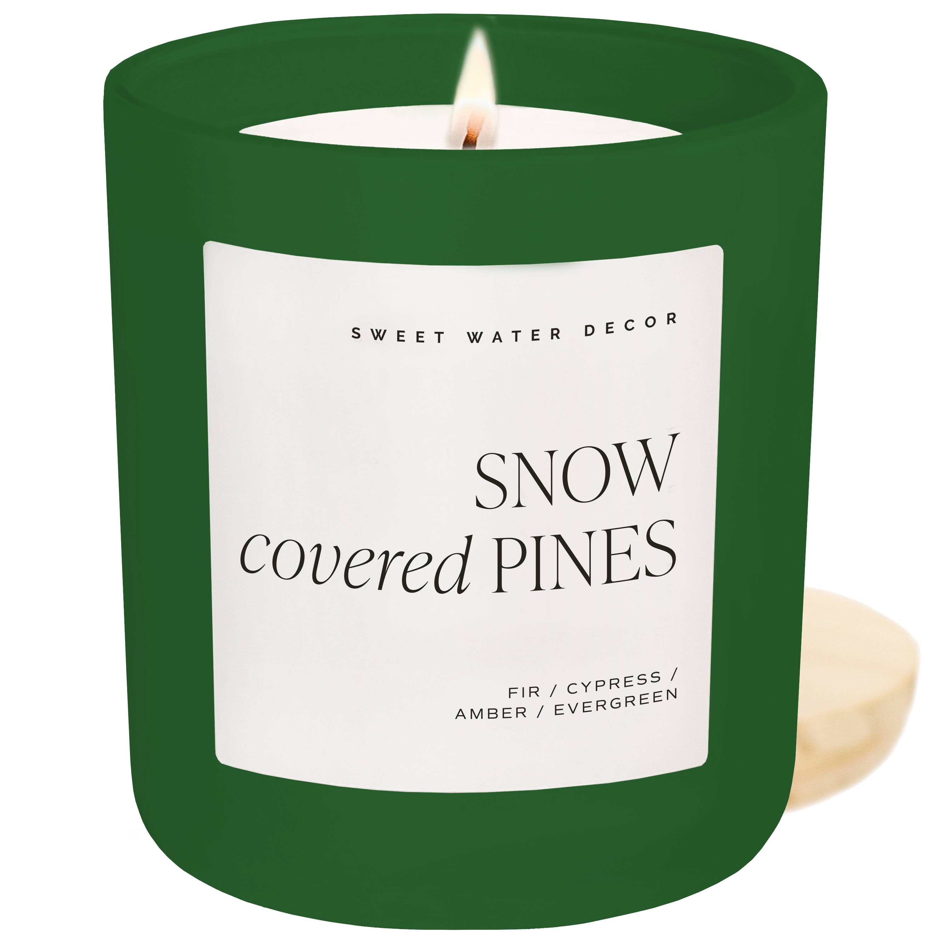 Sweet Water Decor - Wholesale Jar/Filled Candle - Snow Covered Pines 15 oz Soy Candle, Matte Jar7