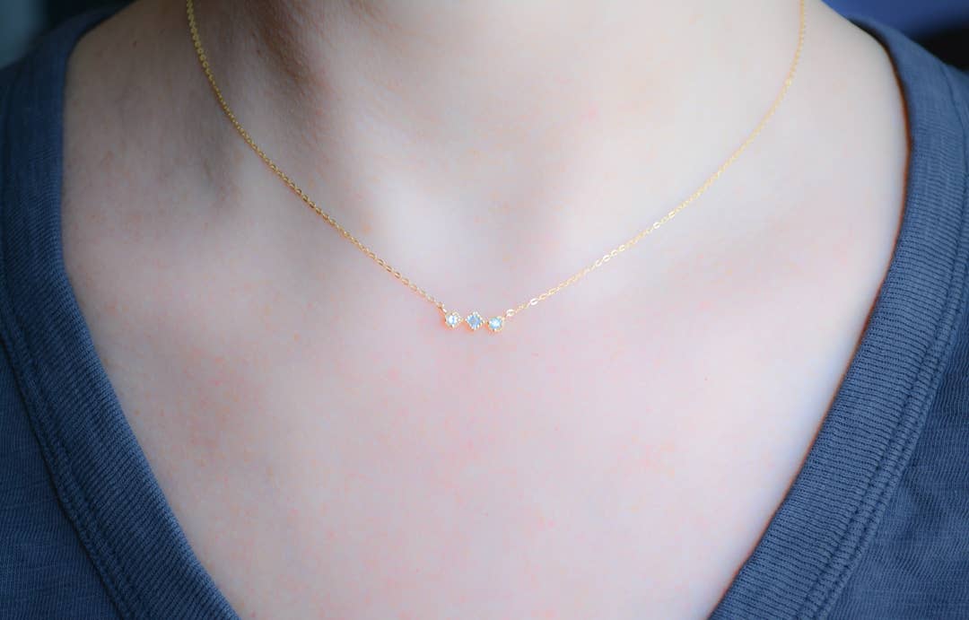 AJS Design Studio - Wholesale Pendant/Charm Necklace - Triple semi precious stone necklace2