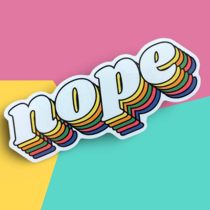 Autocollant en vinyle NOPE pour la vente par Bee Unique