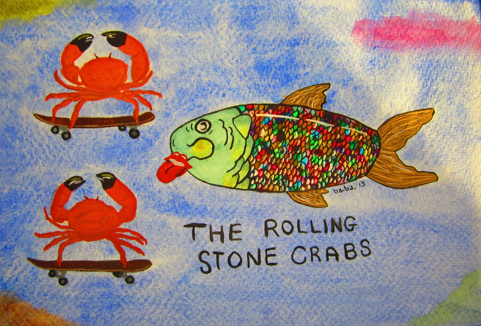 Fish Tales at The Beach - Wholesale Stationery/Notecard Set - Rolling Stone Crabs0