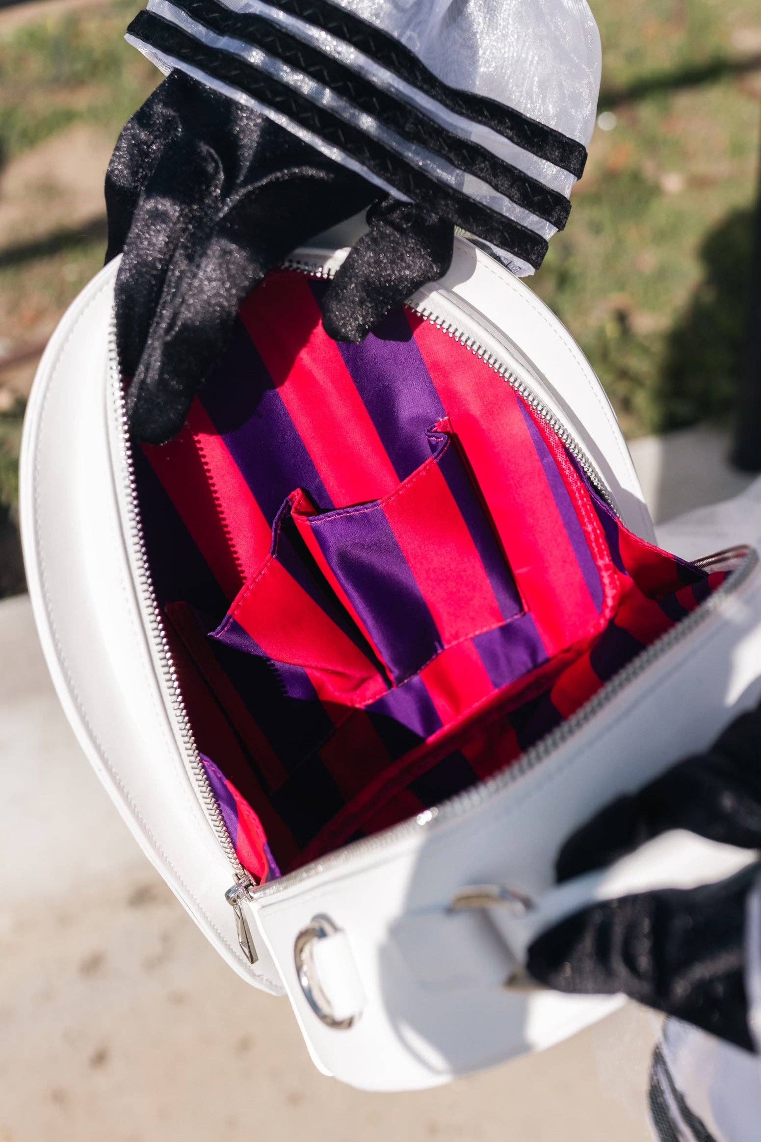 Weasel Wear - Wholesale Crossbody Bag - Women's - Circus Cookie Ghost Convertible Bag - White Vegan Leather Ghost Purse with Rainbow Sprinkles (Spooky Nostalgia Edition)5