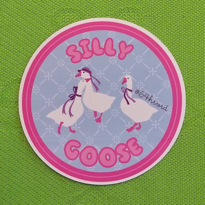 Autocollant Oie Farfelue – Autocollant Vinyle Amusant et Fantaisiste pour la vente par 64 Harvard