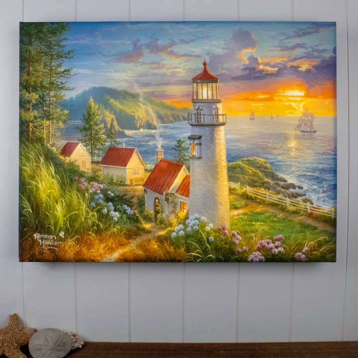 Evening Watch 18x24 Fully Illuminated LED Wall Art for wholesale by Glow Decor