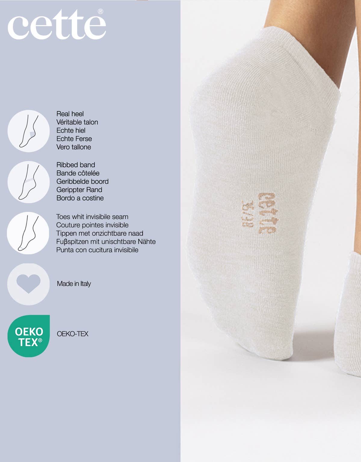 Cette – wholesale Strumpor - Unisex – Cette merinoull 'footies' - osynliga träningsstrumpor för värme och komfort8