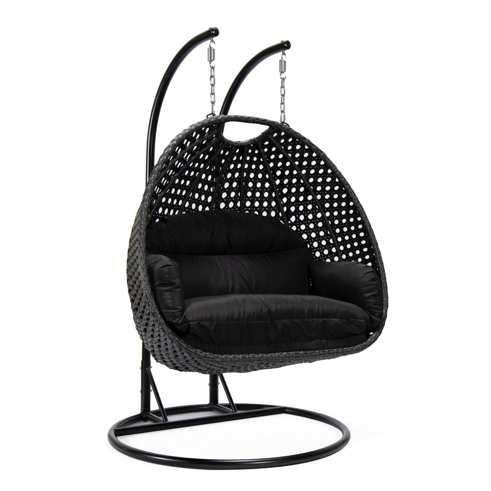 LeisureMod - Wholesale Egg Chair - Mendoza 2-Person Wicker Hanging Egg Swing Chair11