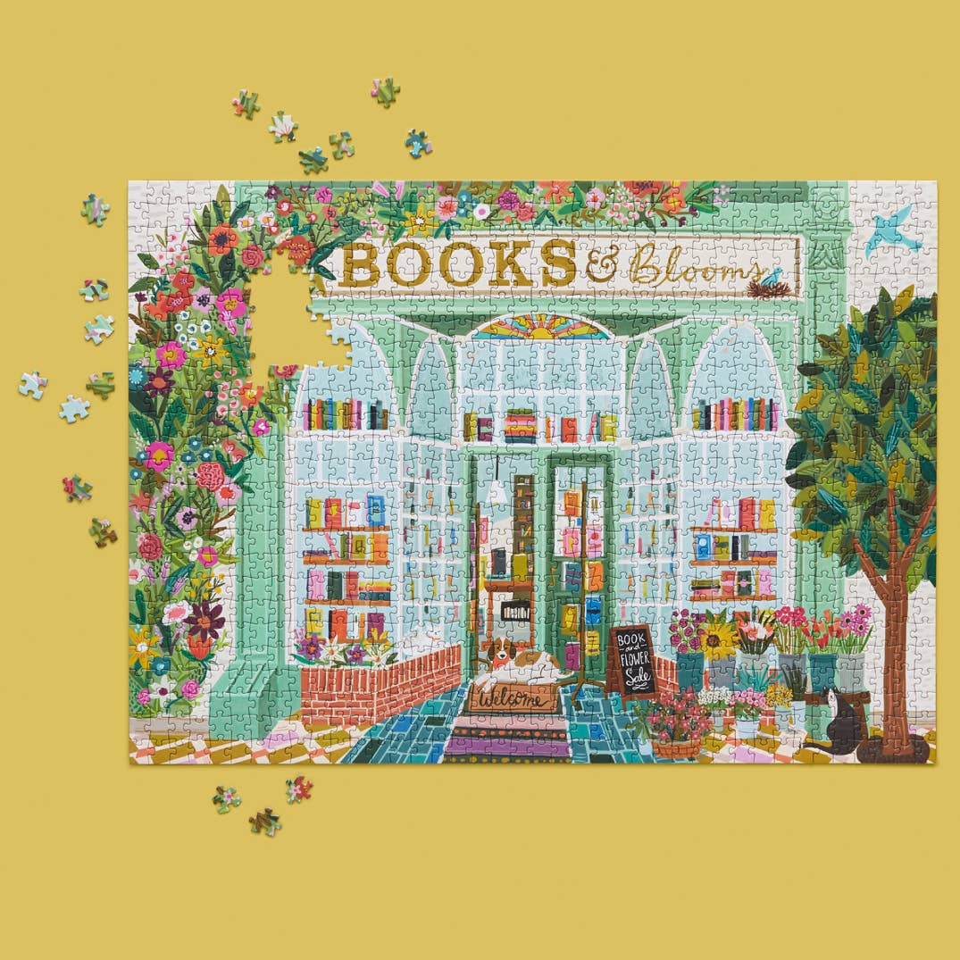 WerkShoppe - Wholesale Puzzle - Adult - Books And Blooms 1000 Piece Puzzle1