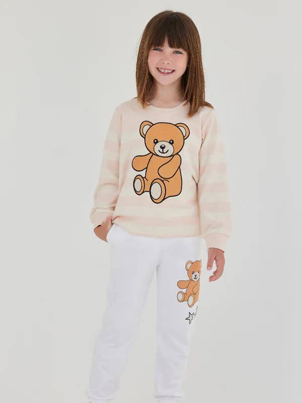 Sudadera de algodón con estampado de oso para venta al por mayor de Sasha+Z