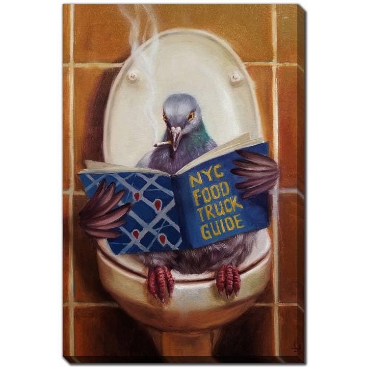 Stool Pigeon Printed 38x60 Canvas Wall Art for wholesale by Streamline Art