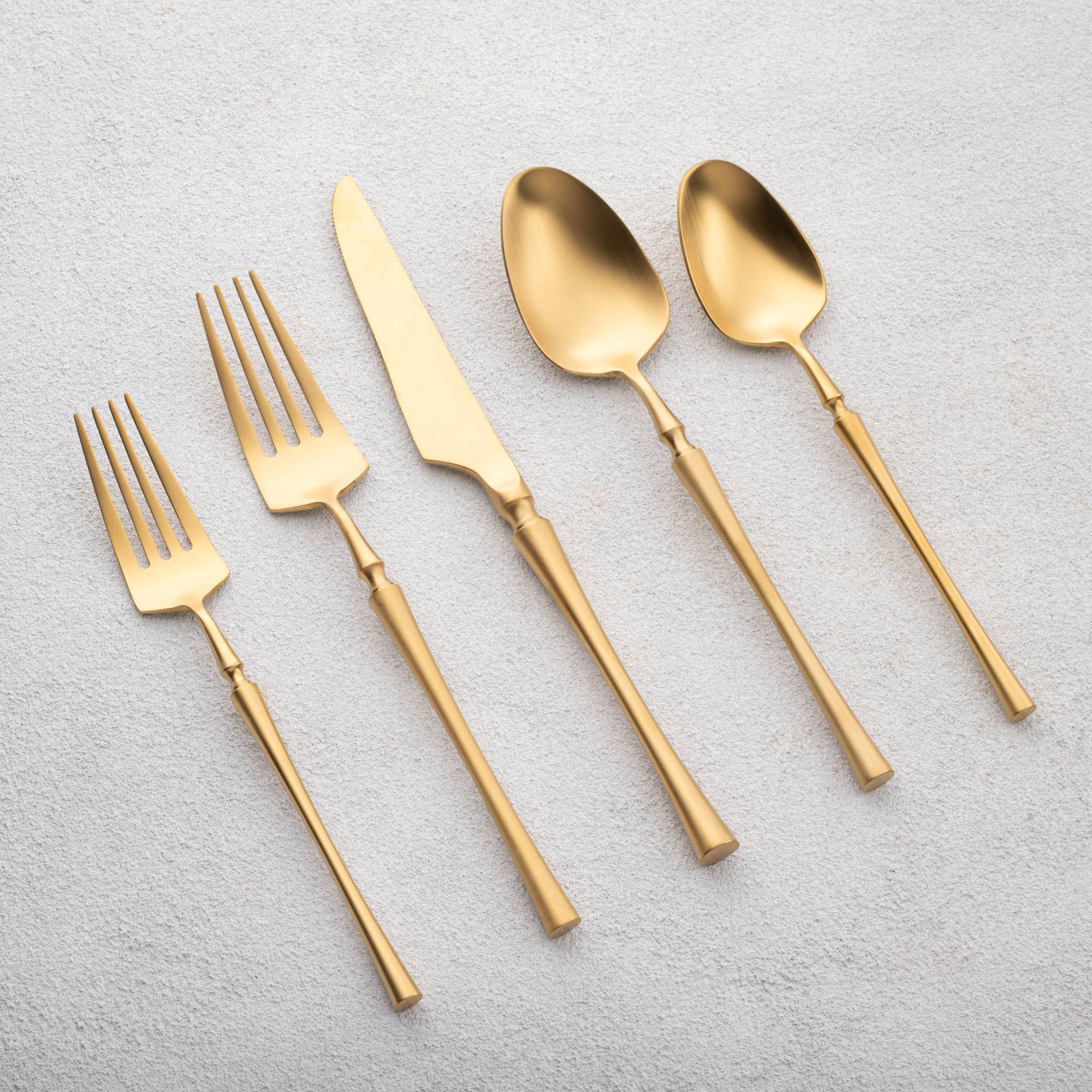 Kadra Kitchenware - Wholesale Flatware Set - Vikko Dine Irene BRUSHED  18/10 Flatware 20 Pc Set2