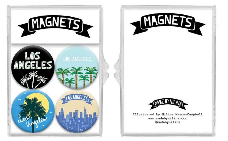 Made by Nilina - Vente Aimants - Ensemble d'aimants Los Angeles - LA California Souvenir6