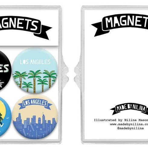Made by Nilina - Vente Aimants - Ensemble d'aimants Los Angeles - LA California Souvenir6