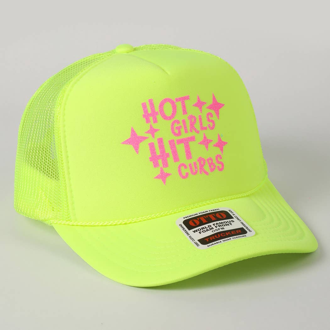 Fashion City - Wholesale Truckerpet - Dames - Heet Meiden Raken Stoepranden Glitter Logo Schuim Trucker Pet24