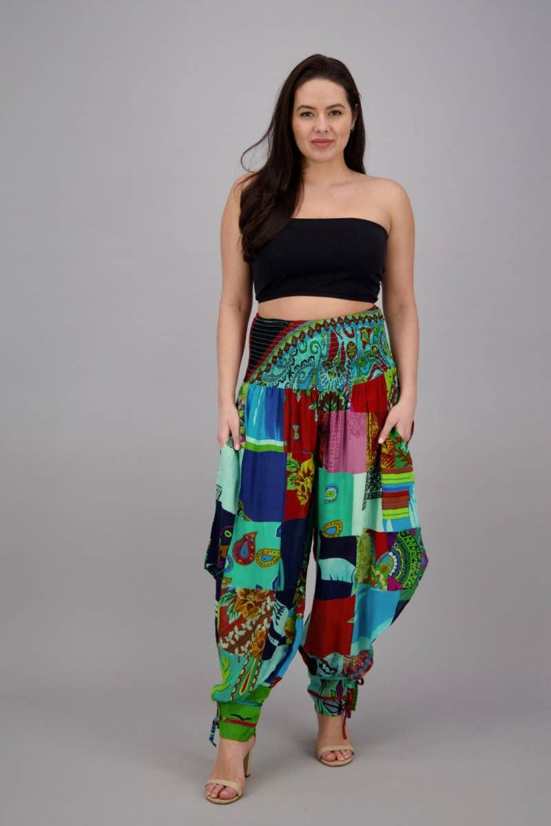 Colores surtidos Pantalones Harem Patchwork PAT-3291 de venta al por mayor en Faire29