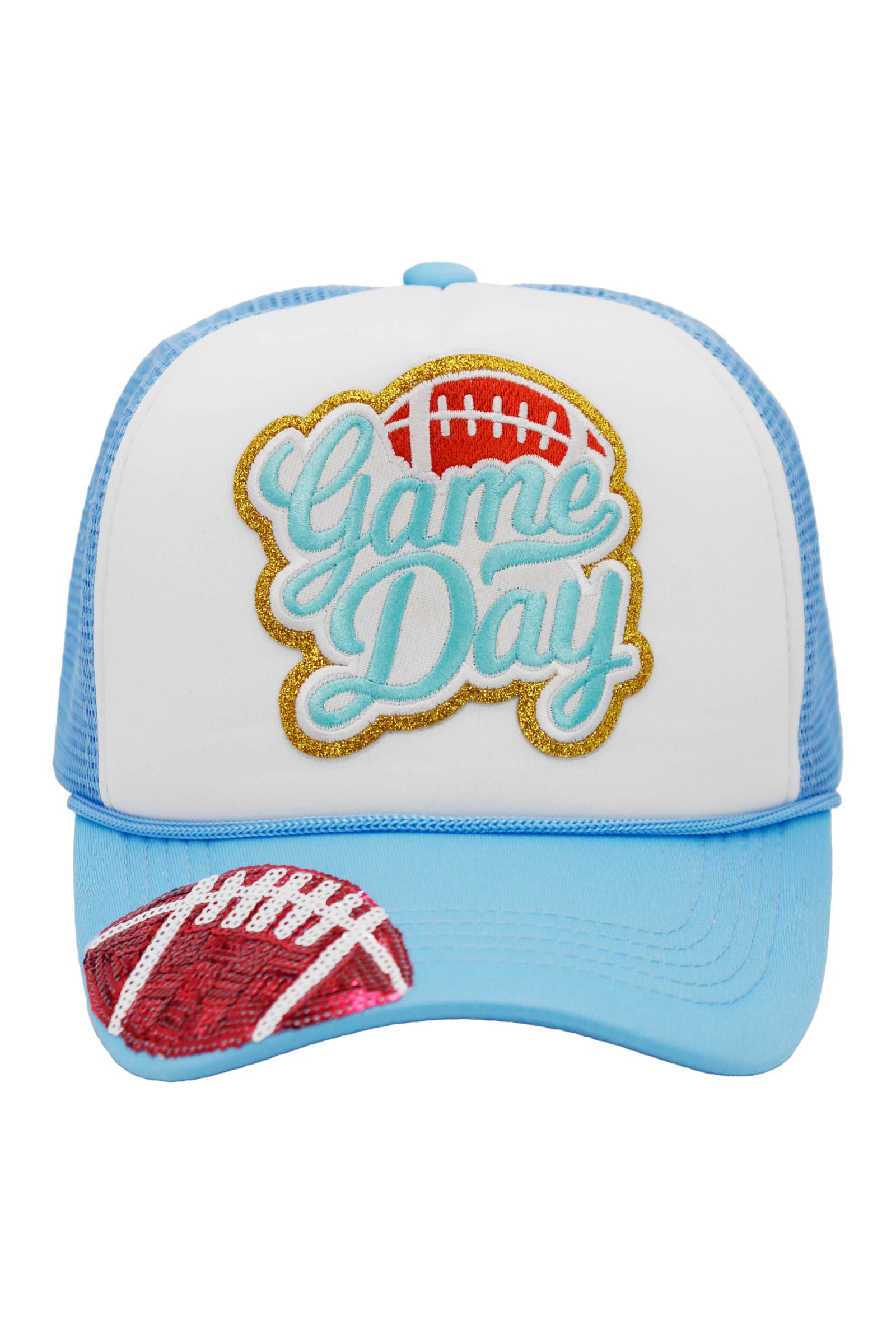 Cap Zone - Wholesale Trucker Hat - Unisex - Football Gameday Patch Sponge Trucker Hat16