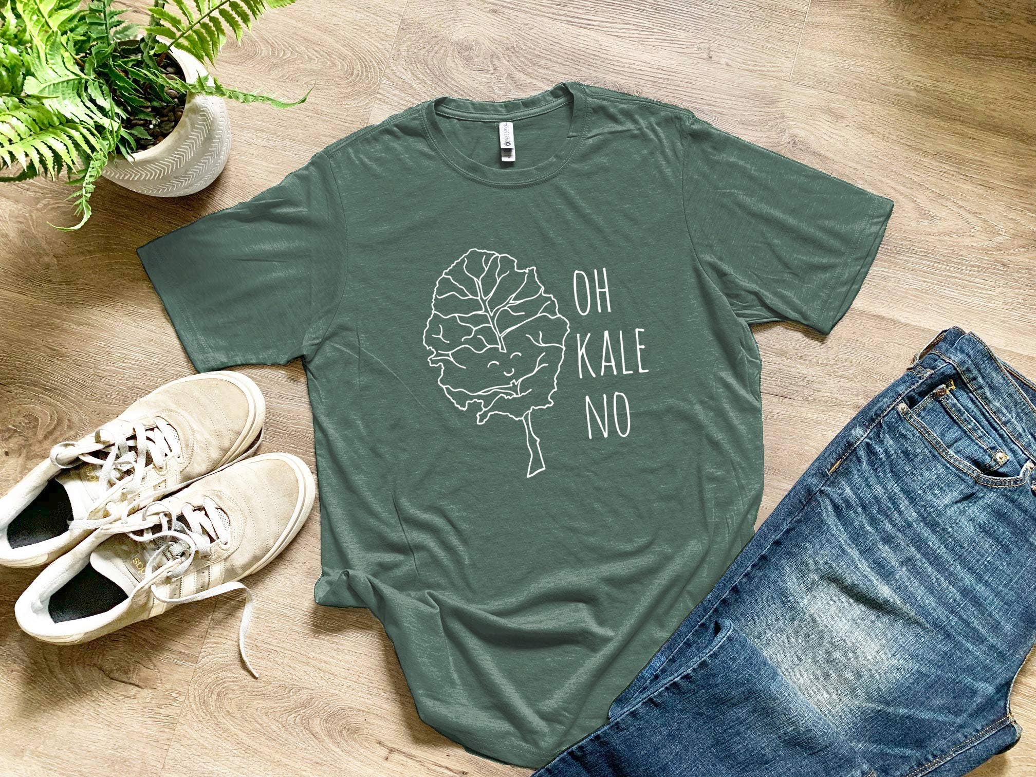 Moonlight Makers - Wholesale Screen Printed T-Shirt - Men's - Oh Kale No - Funny Men's Tee - Veggie, Pun