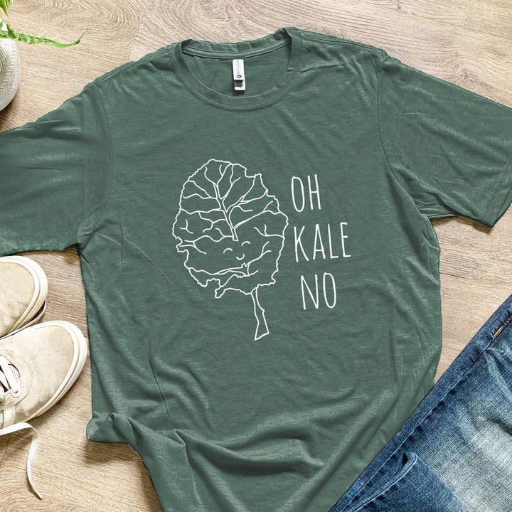 Camiseta divertida para hombre Oh Kale No, Veggie, Pun para venta al por mayor de Moonlight Makers