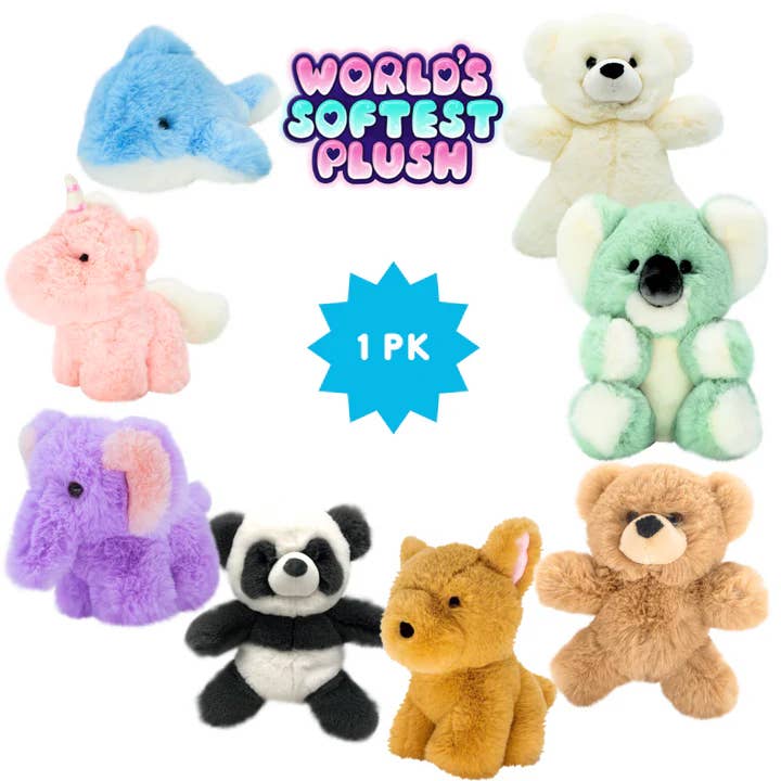Beverly Hills Teddy Bear Company - Wholesale Stuffed/Plush Toy - Kids & Baby - 5" World's Softest Plush 1pc Assortment Mini Plush Toy