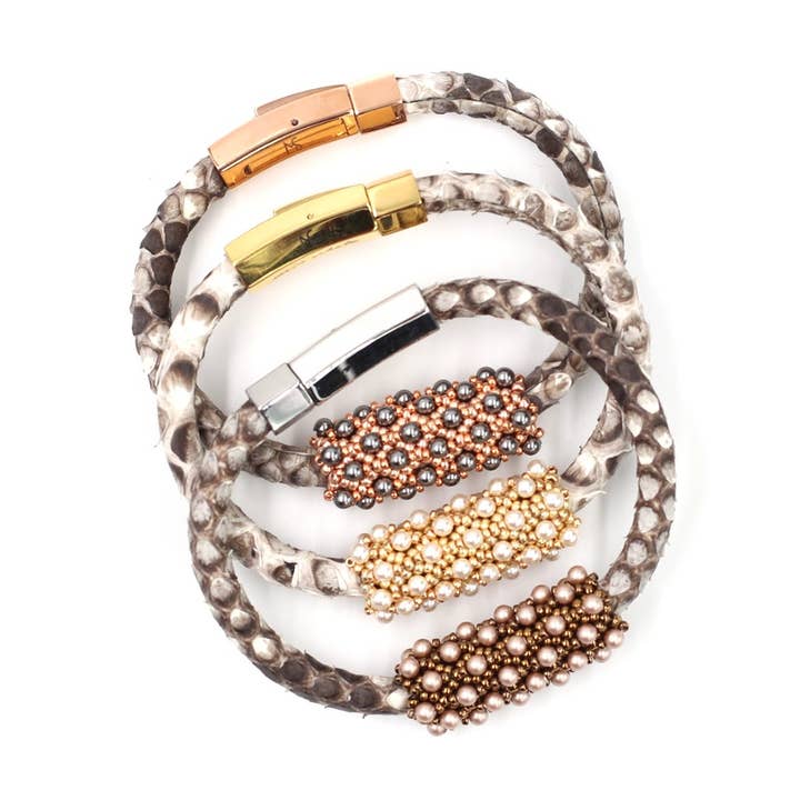 Bracelet en perles Swarovski © pour la vente par Mein Schatz