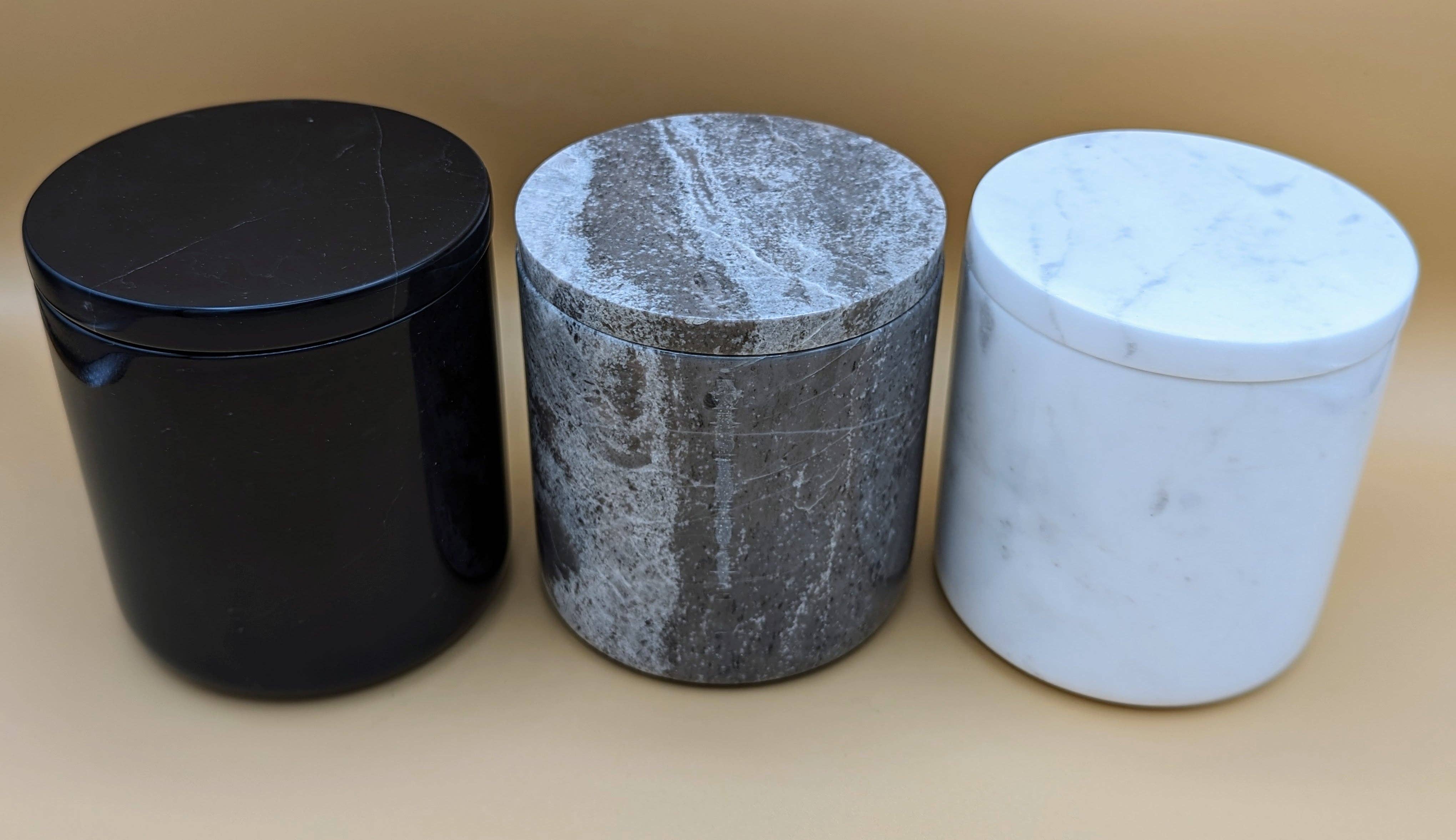 George Jack Candle Co - Wholesale Jar/Filled Candle - White Marble Candle2