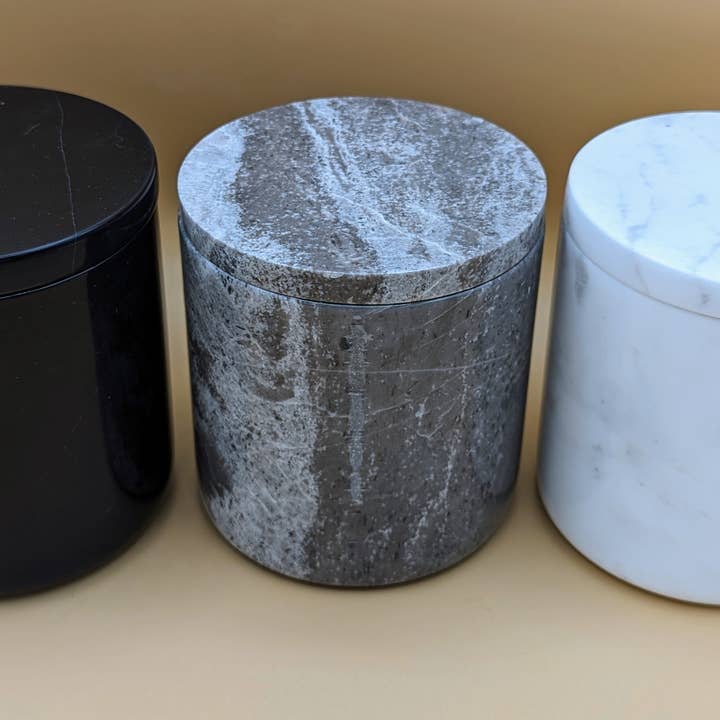 George Jack Candle Co - Wholesale Jar/Filled Candle - White Marble Candle2