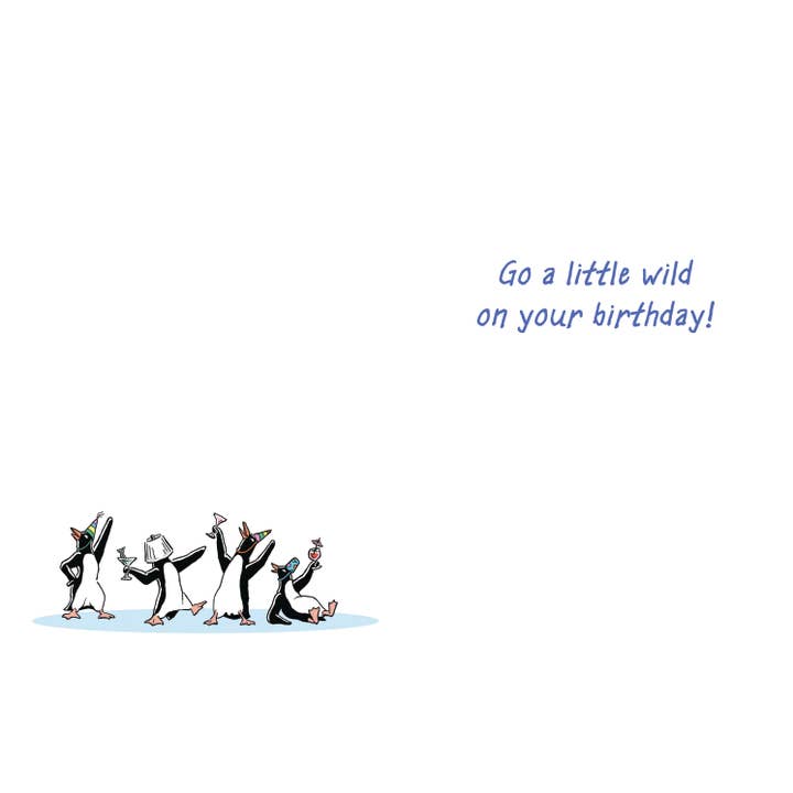 Oatmeal Studios - Wholesale Birthday Card - Penguins Powerline Birthday Card - 9315
