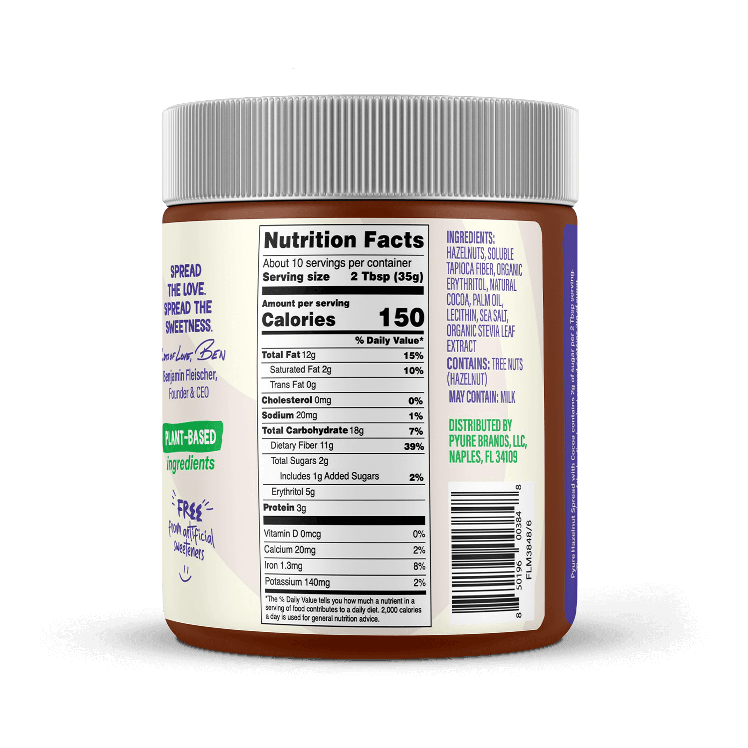 Pyure Organic - Wholesale Nut Butter - Hazelnut Spread1