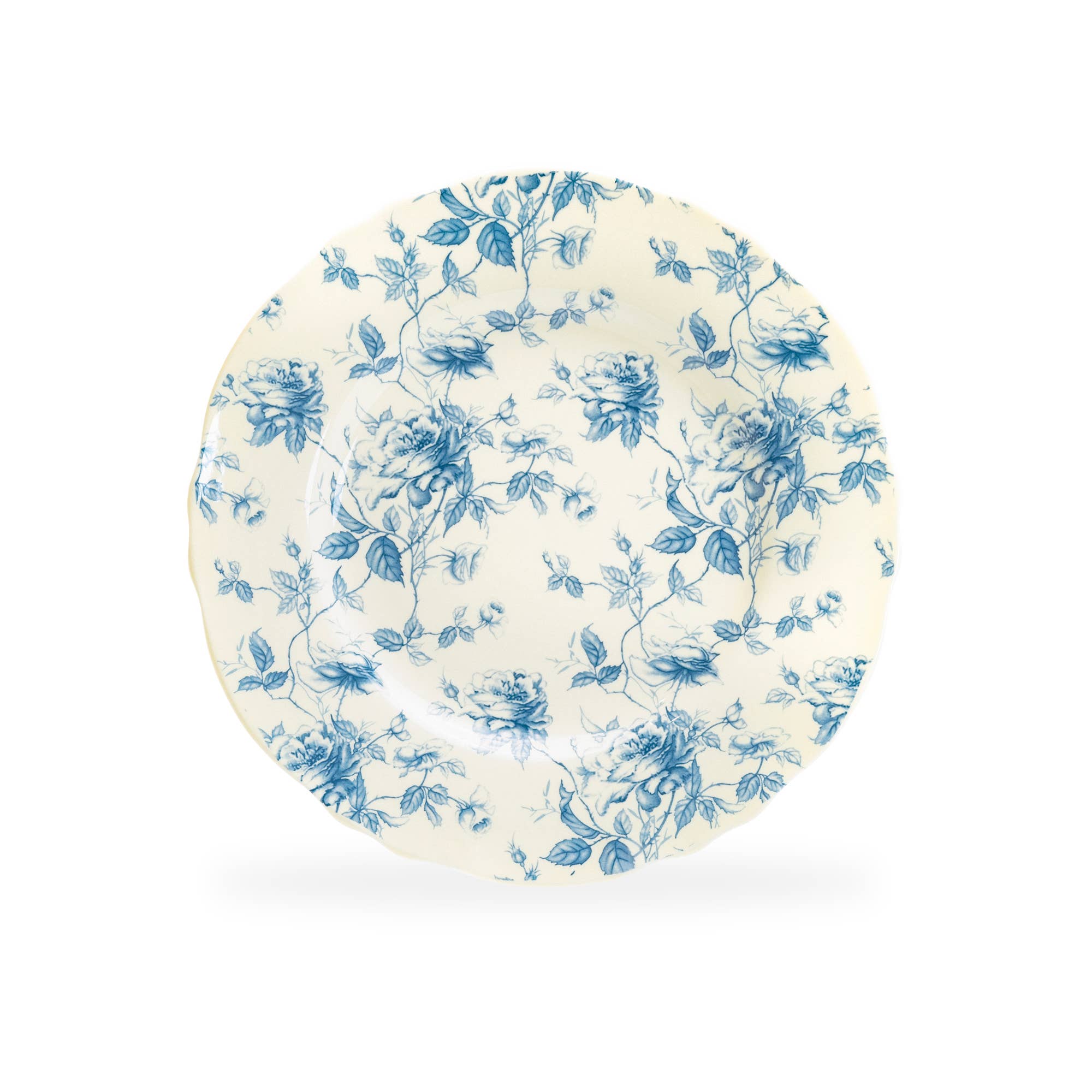 Grace Teaware - Wholesale Dinner Plate - 8.25" Blue Rose Toile Fine Porcelain Dessert Single Plate1