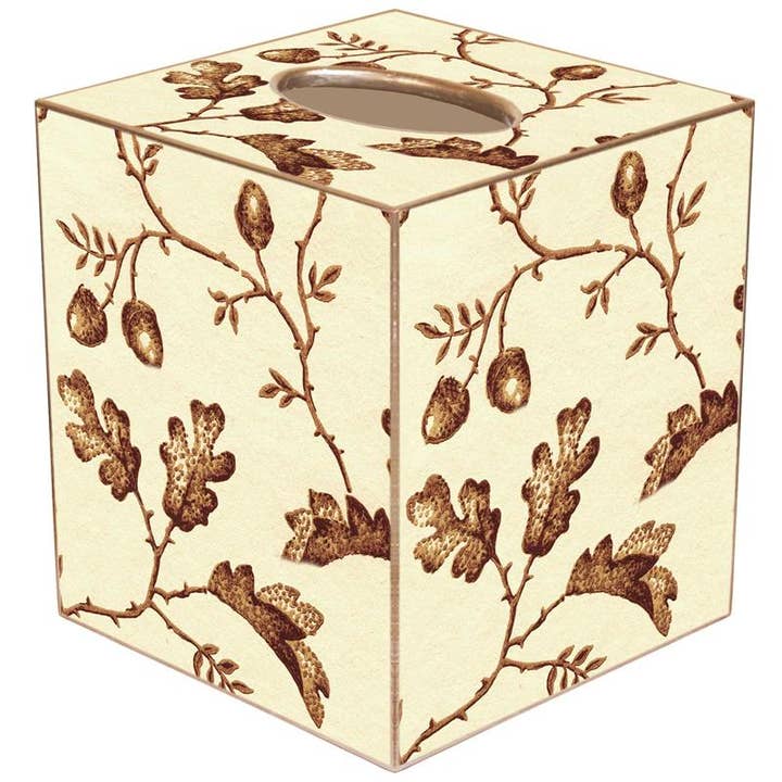 TB1269 - Brown Acorns Tissue Box Cover for wholesale by Marye-Kelley
