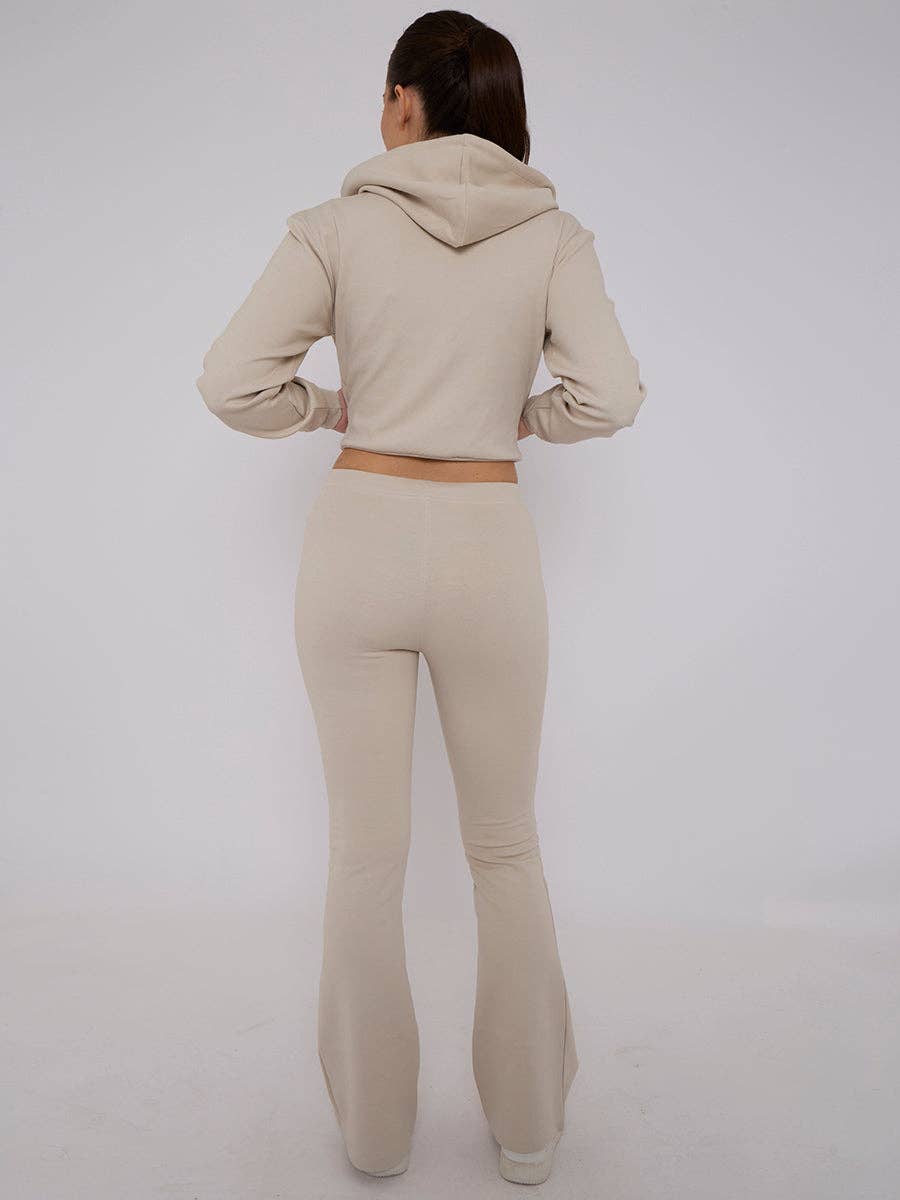 AX Labels - Wholesale Lounge Set - Women's - Interlock Cropped Zip Hoodie and Flared Trouser Set17