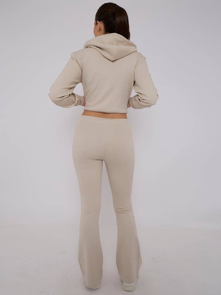 AX Labels - Wholesale Lounge Set - Women's - Interlock Cropped Zip Hoodie and Flared Trouser Set17