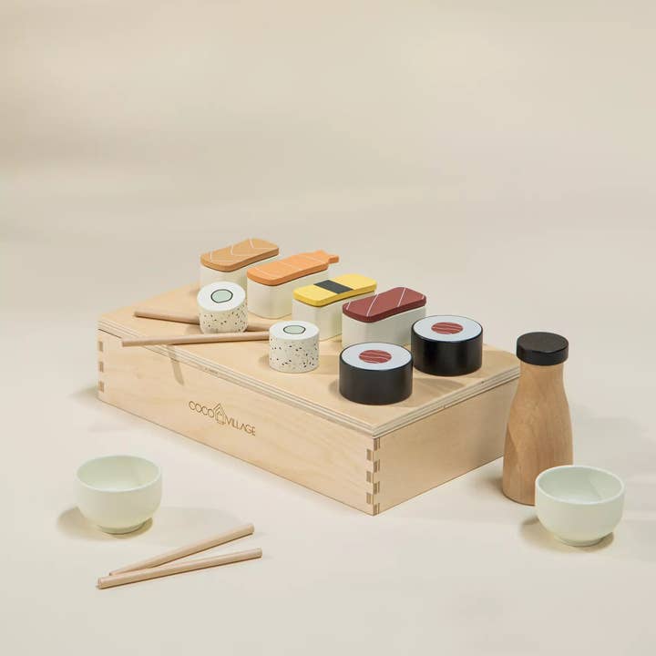 Coco Village - Wholesale Toy Set - Kids - Wooden Sushi Playset4