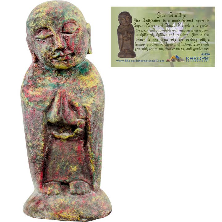 Kheops International – Großhandel Skulptur – Statue aus Vulkanstein — Kleine Chakren Jizo (jeweils)0