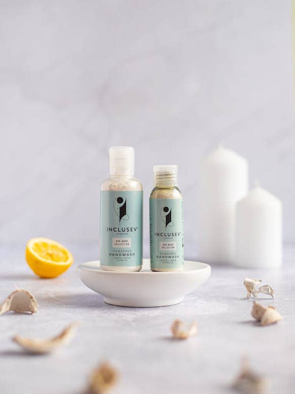 Inclusev Luxury Eco handwaspoeder - Limoen en tijm 50G voor wholesale door Inclusev Cosmetics