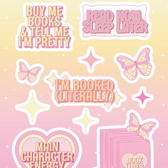 Feuilles d'autocollants A5 pour les amateurs de livres pour la vente par TitlePieces