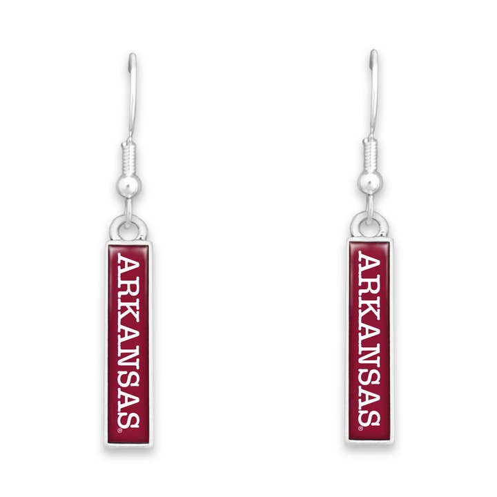 Arkansas Razorbacks Nameplate Earrings for wholesale by From The Heart
