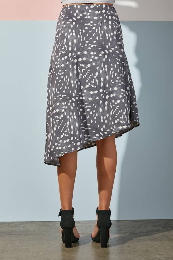 JADE BY JANE - Wholesale Skirt - Women's - Animal Print Asymmetrical Midi Skirt12