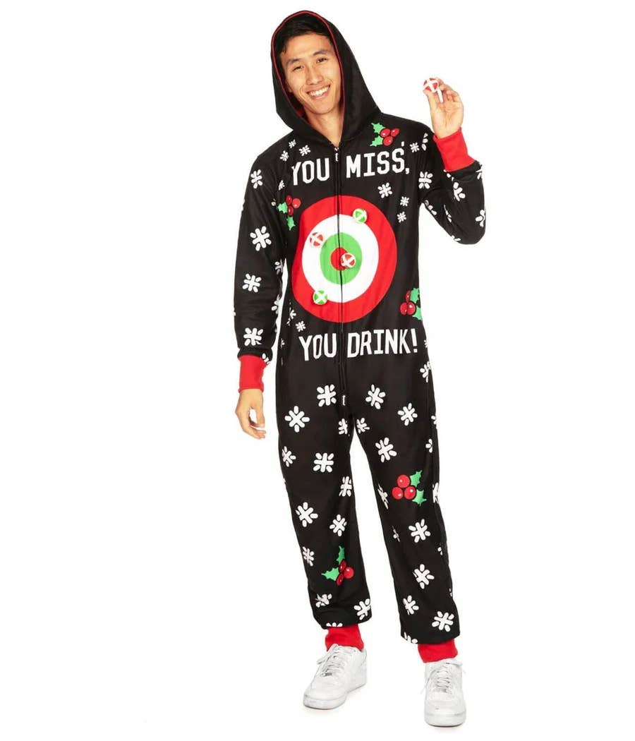 Tipsy Elves - Wholesale Onesie - Men's - Drinking Game Jumpsuit - Men's Fun Holiday Onesie