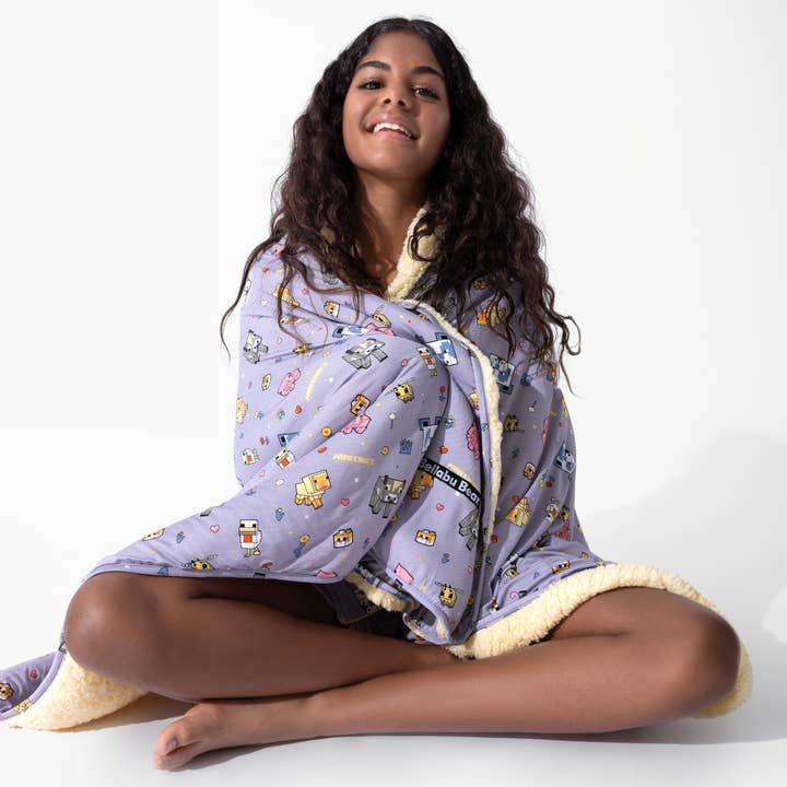 Minecraft Pixel Pals Bamboo Blanket for wholesale by Bellabu Bear