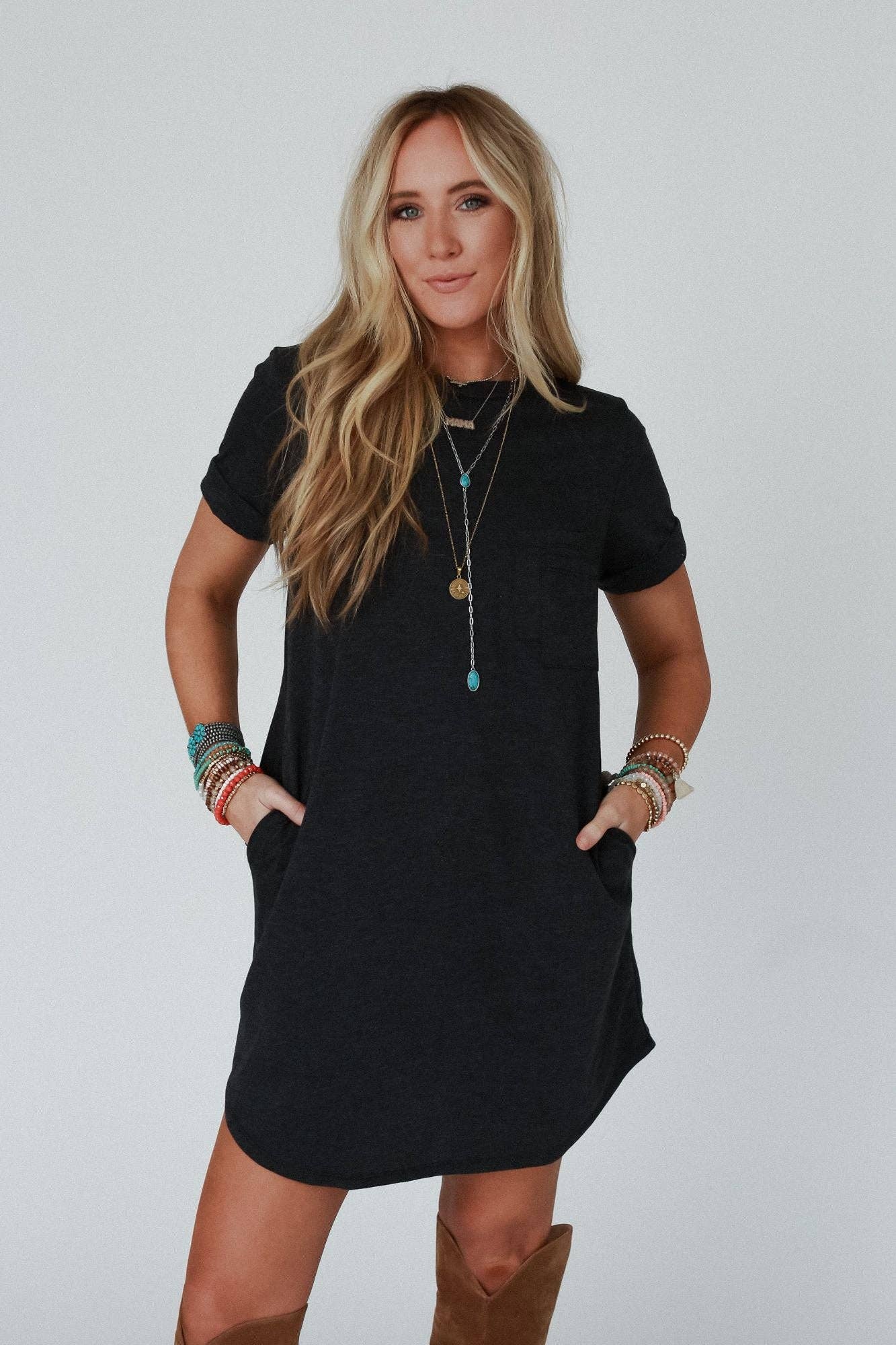 t shirt dress with pockets wholesale