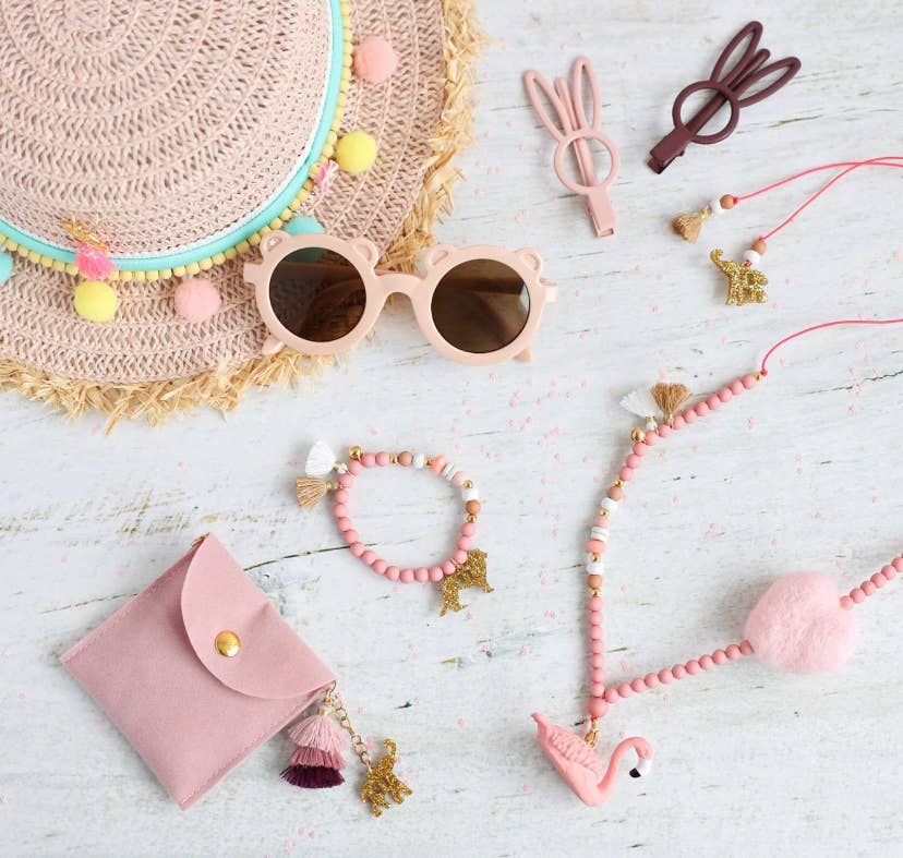 Feestbeest-kids - Vente Bracelet de perles – enfant - Bracelet Sweetheart rose3