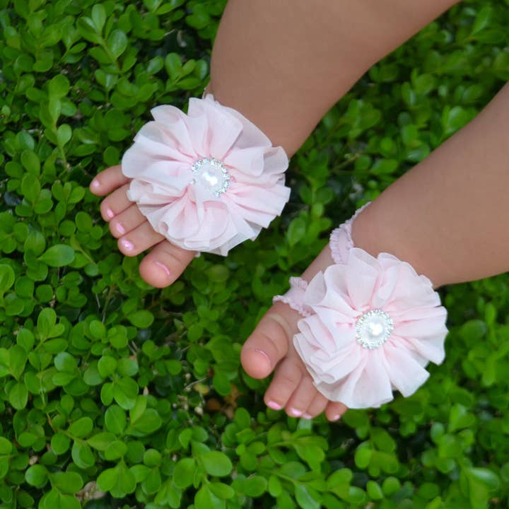 Baby Barefoot Sandal And Headband Set for wholesale by Cherished Moments