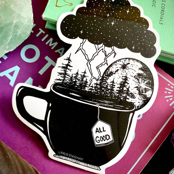 Meli TheLover – wholesale Sticker – Stickers Waterproof Vinyl - Storm TeaCup1