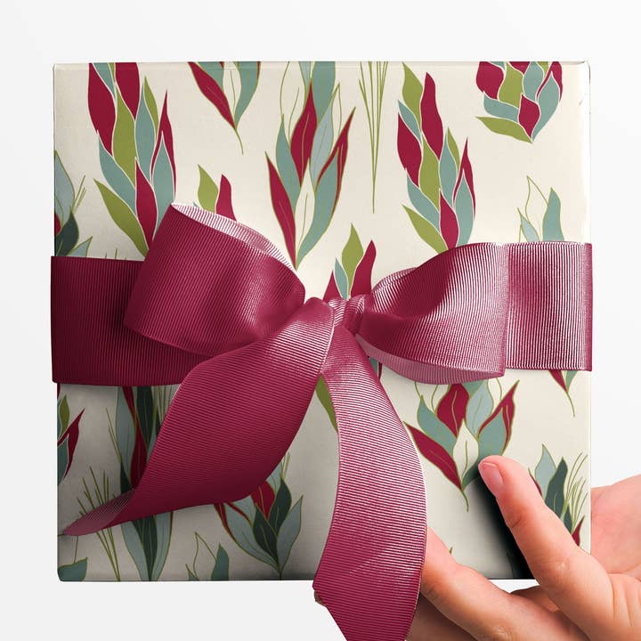 Christmas Pine Cones - Cream Wrapping Paper for wholesale by Kartoti Designs