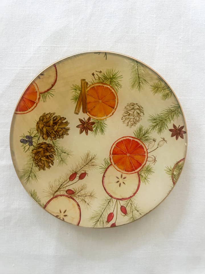 Glass Handmade Plates & Trays - Citrus&Spice - Round for wholesale by Biccara